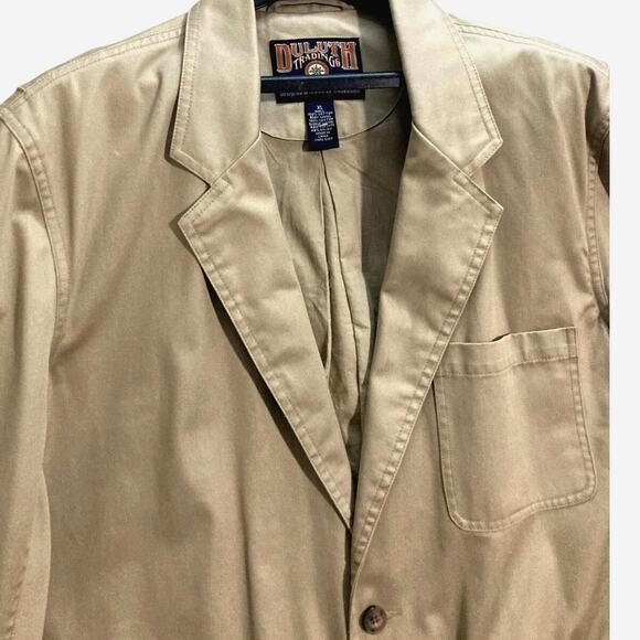 Duluth Trading Co. Canvas Sport Coat Men's XL Tan Barn 2 Chore Pockets Hunting - Picture 1 of 9